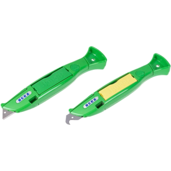 HERZ - Zelený nôž v plastovom puzdre s 20 čepelami