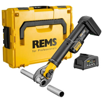 REMS Mini-Press S 22V ACC akkus présgép + 3 MINI préspofa 35 mm-ig
